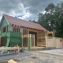Luxury home under construction in Manchester, Vermont